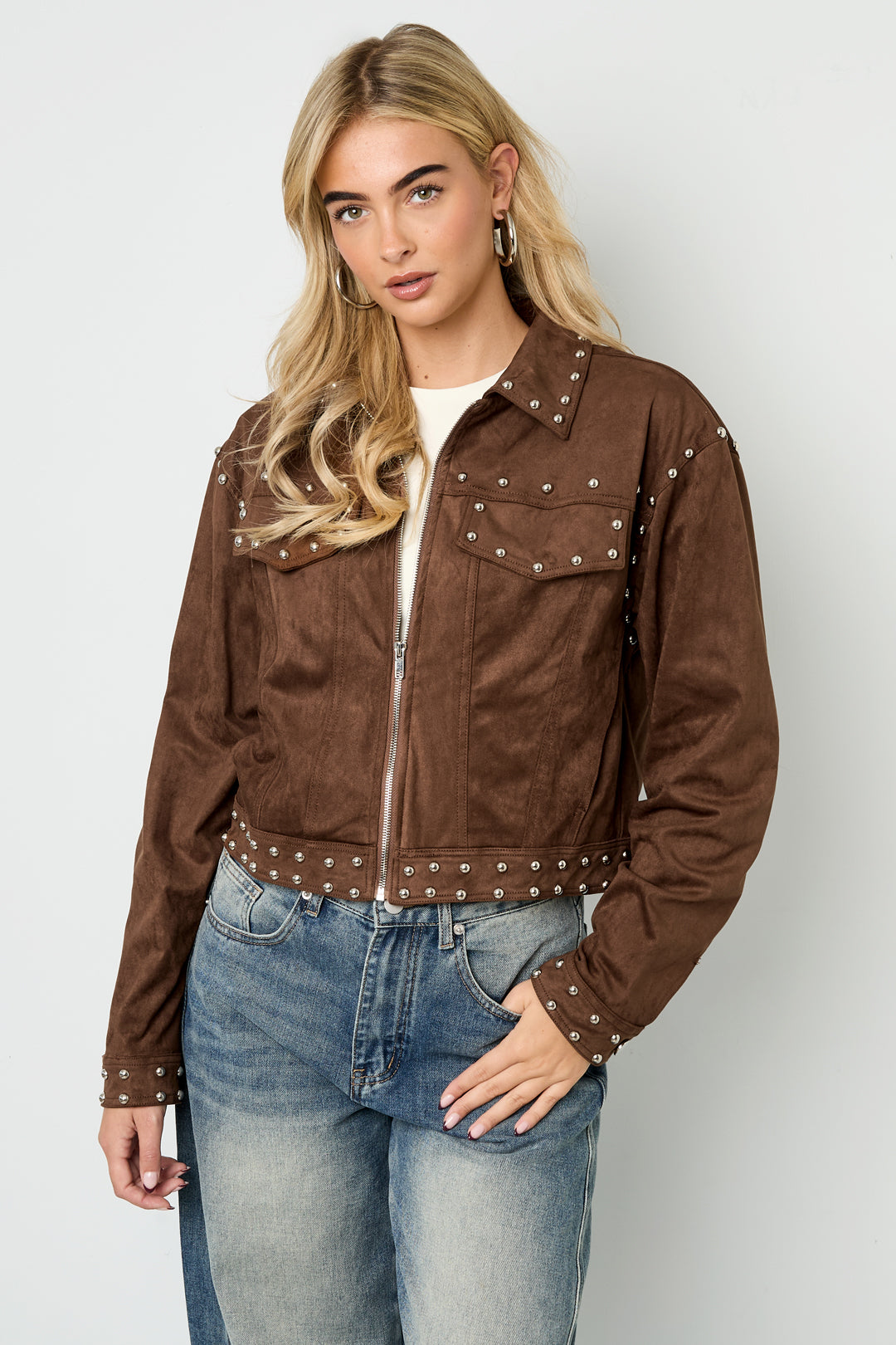 Woven Polyester Fiber Women's Jacket Street Elegant Specialty Solid Color Fall/Winter