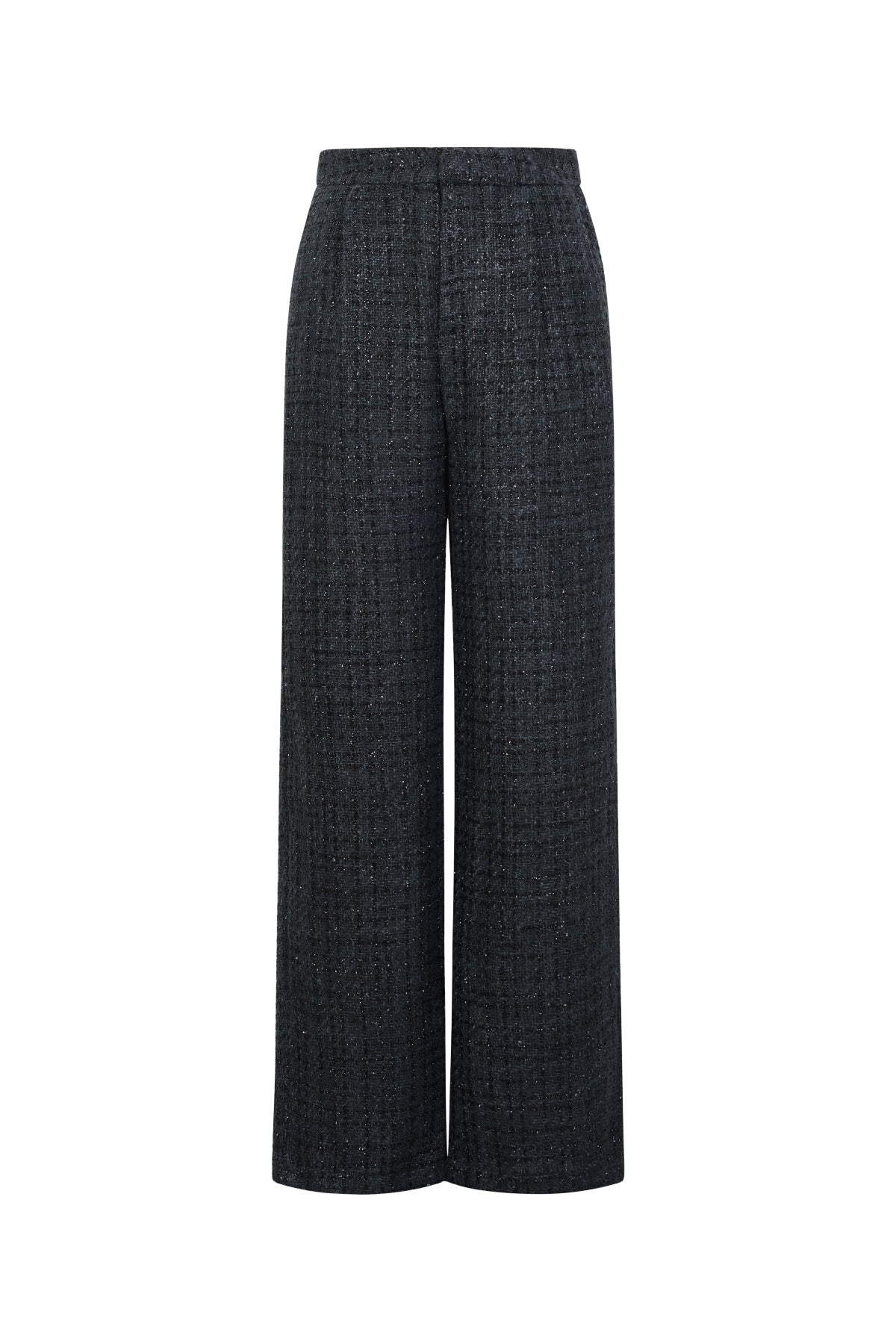Woven Polyester Fiber Women's Straight Pants Elegant Checkered Fall/Winter