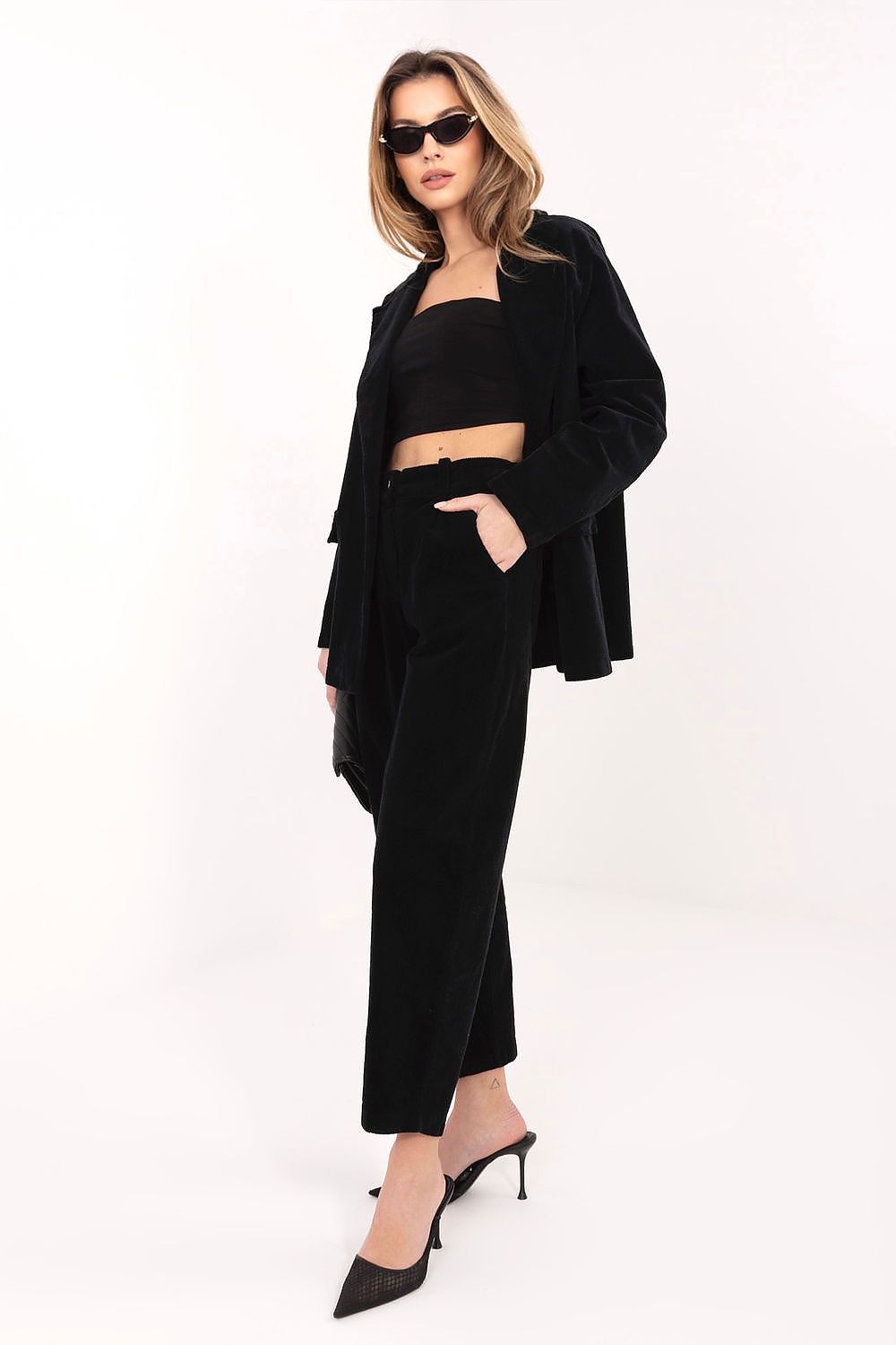  corduroy trousers model 225001 Rue Paris 